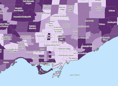city-of-toronto-map-by-census-division