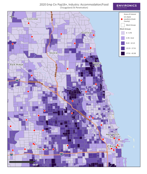 Map-Food-Service-Employment-Chicagoland-Analysis-2020