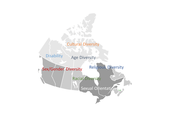 Diversity Dimensions Canada Map