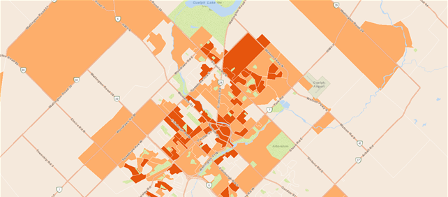 Canadian Demographics Data Map showing Maintainers aged 25 to 34