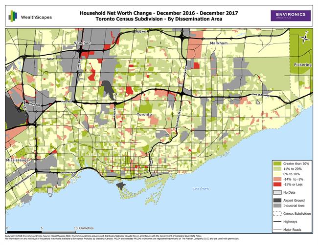 Toronto Census Subdivision-Household Net Worth Change 