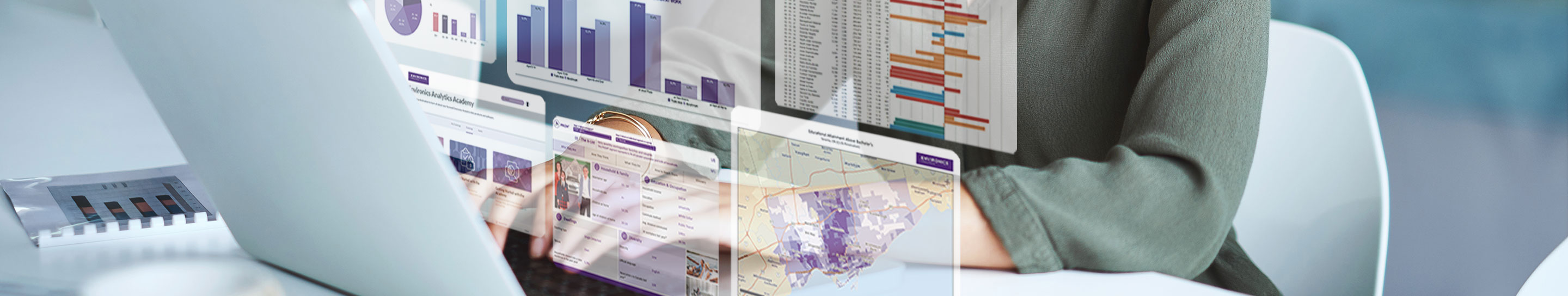 Geek looking at data