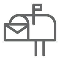 Icon of a Mailbox with a Letter