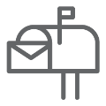 Mailbox with Letter Icon