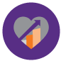 WealthCare Chart in a Heart Logo