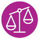Icon of scales on a violet background