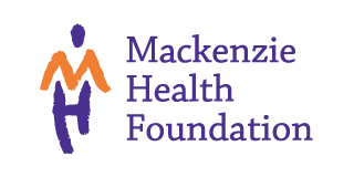 Mackenzie Health Foundation logo with a stylized figure in orange and purple