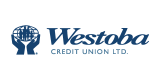 Westoba Credit Union Ltd. logo with hands holding a group of people