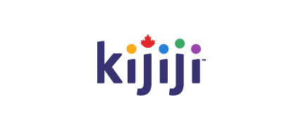 Kijiji logo with maple leaf on the second j