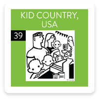 PRIZM Premier segment card 39, Kid Country, USA, with an illustration of a family