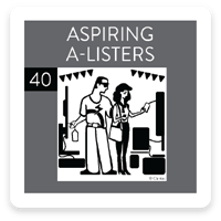 PRIZM segment card 40, Aspiring A-Listers: illustration of a couple shopping with bags