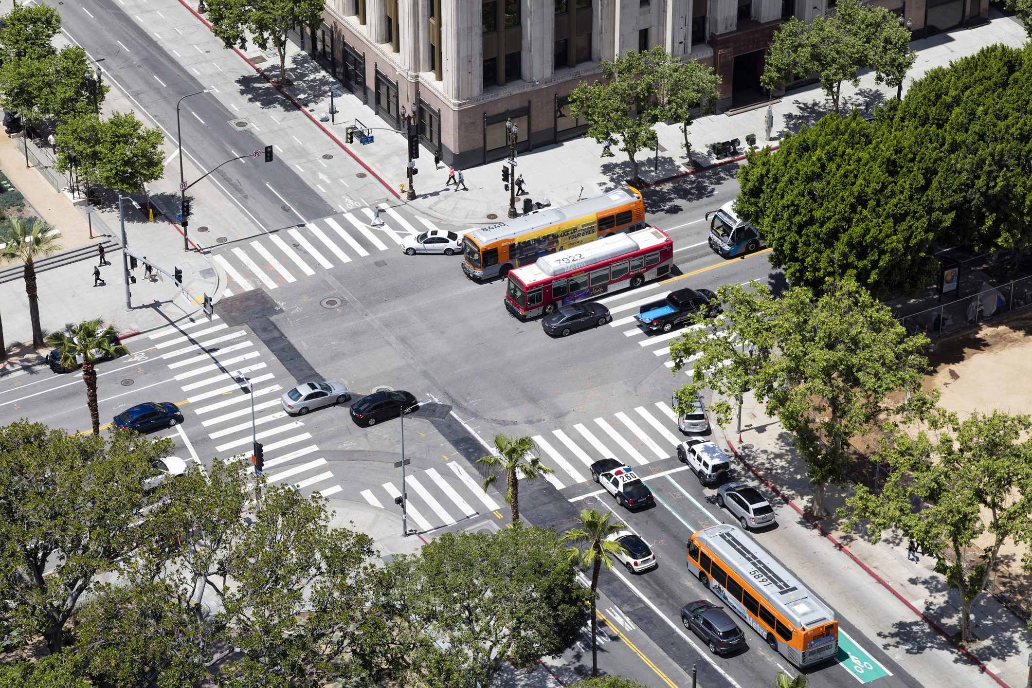 street intersections with cars