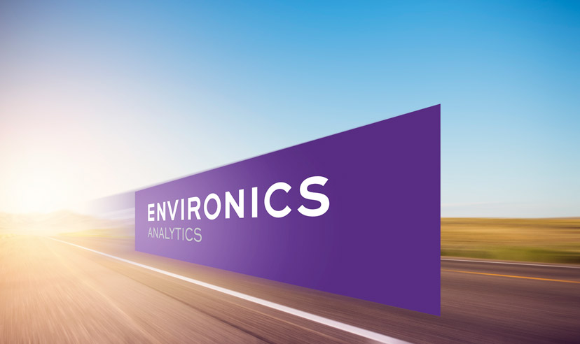 Environics Analytics logo on a road
